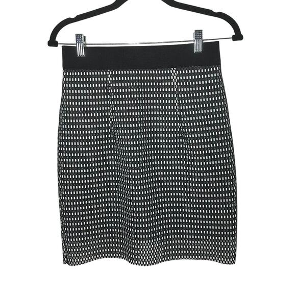 NEW Milly Women's Black White Mini Polka Dot Patterned Pencil Skirt Size 6 - Picture 1 of 11